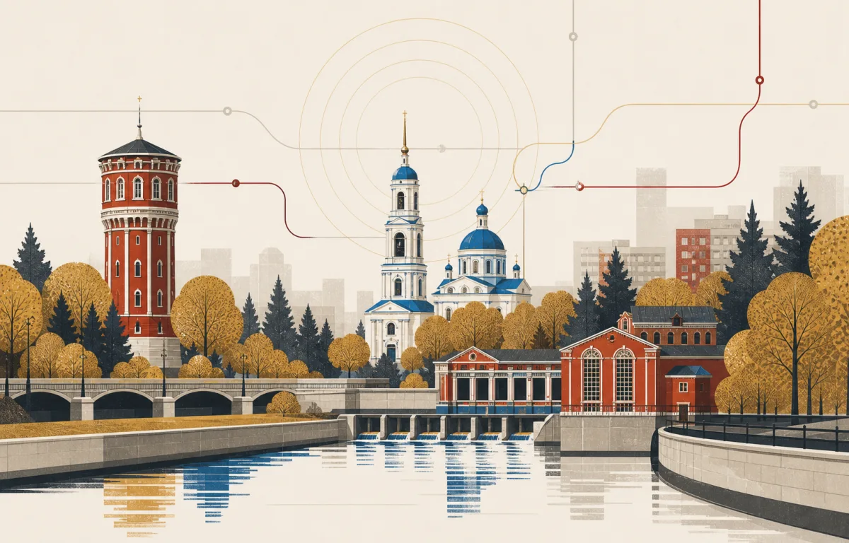 Ивантеевка — водонапорная башня, Смоленская церковь и парк